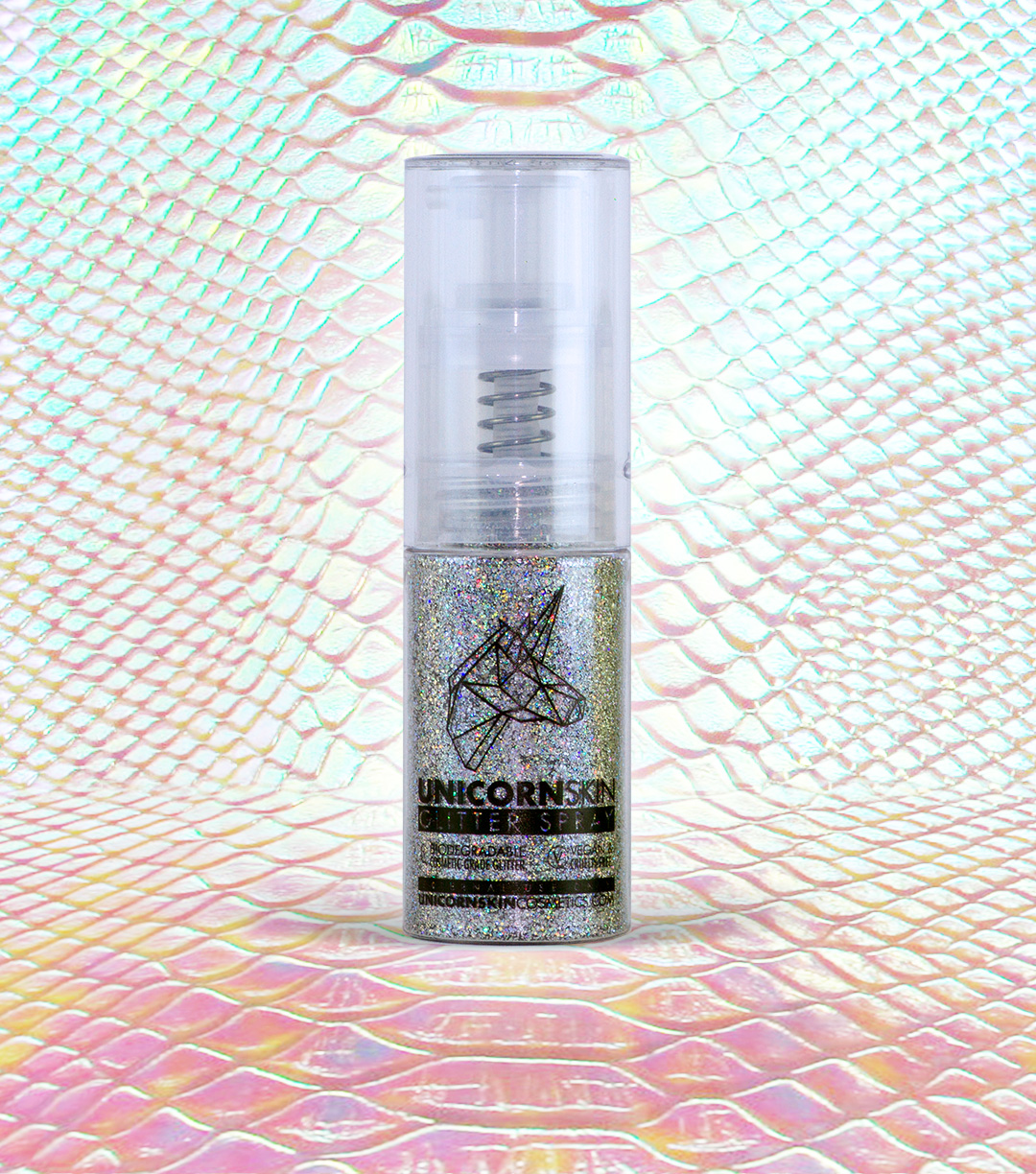 Dry Silver Holographic Glitter Spray